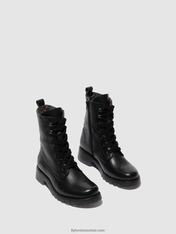 860NR91 bottines à lacets reid893 Fly London noir femmes