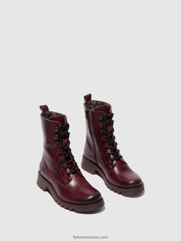 860NR93 bottines à lacets reid893 Fly London violet (semelle violette) femmes