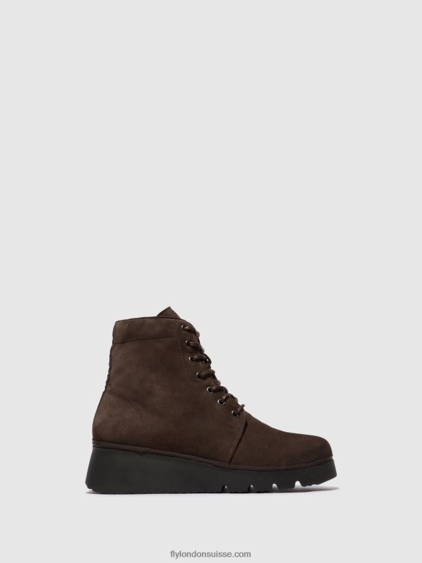 860NR94 bottines à lacets pall404 Fly London ns. taupe femmes