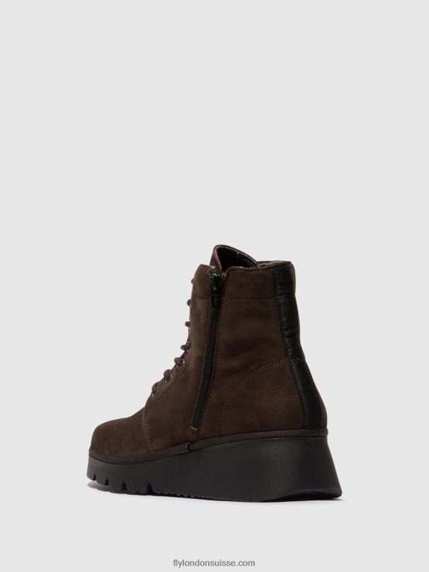 860NR94 bottines à lacets pall404 Fly London ns. taupe femmes