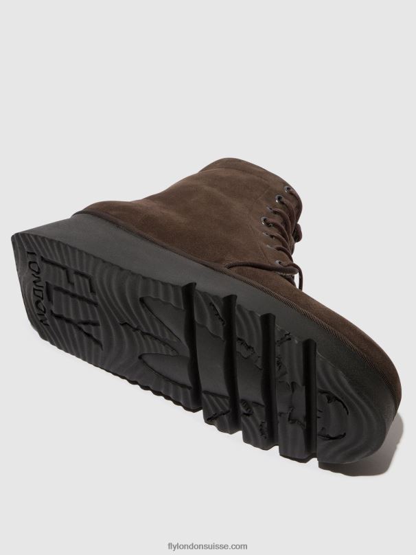 860NR94 bottines à lacets pall404 Fly London ns. taupe femmes