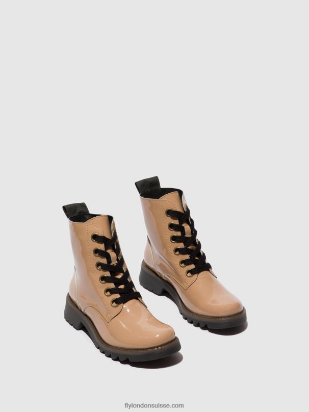 860NR95 bottines à lacets ragi539 Fly London capuccino (semelle noire) femmes