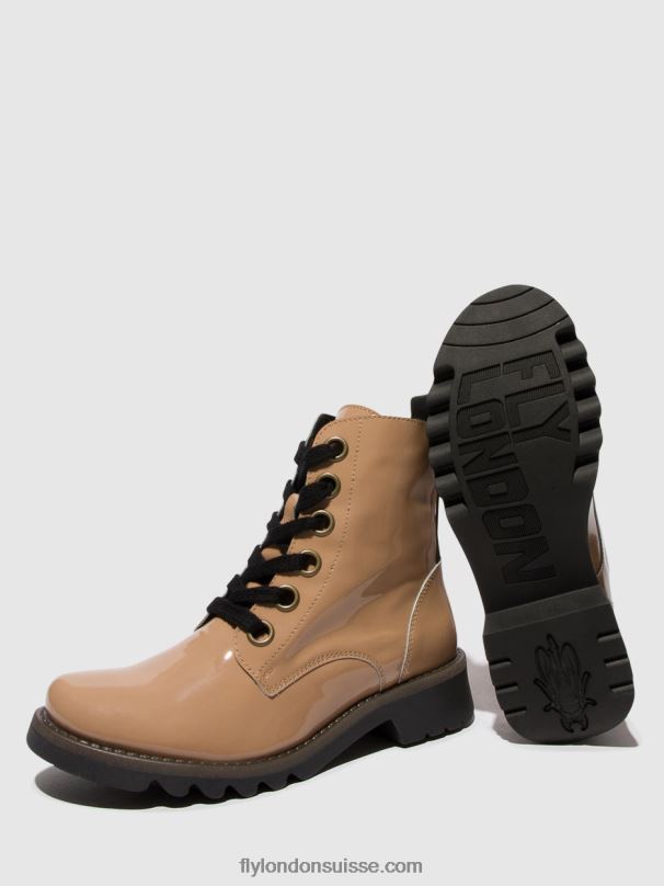 860NR95 bottines à lacets ragi539 Fly London capuccino (semelle noire) femmes