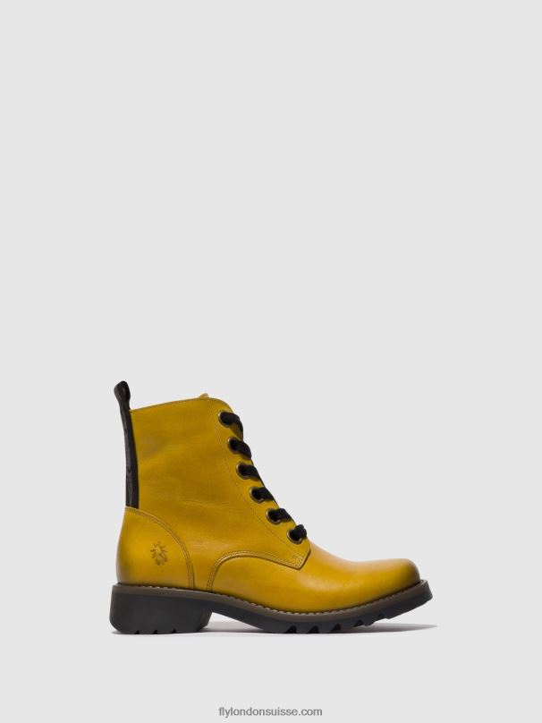 860NR96 bottines à lacets ragi539 Fly London moutarde femmes