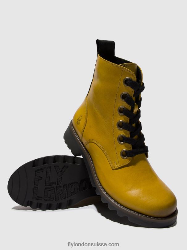 860NR96 bottines à lacets ragi539 Fly London moutarde femmes