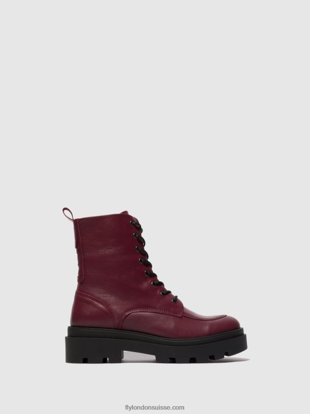 860NR97 bottines à lacets jaye878 Fly London vin femmes