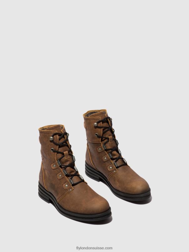 860NR98 bottines à lacets knot792 Fly London brun femmes