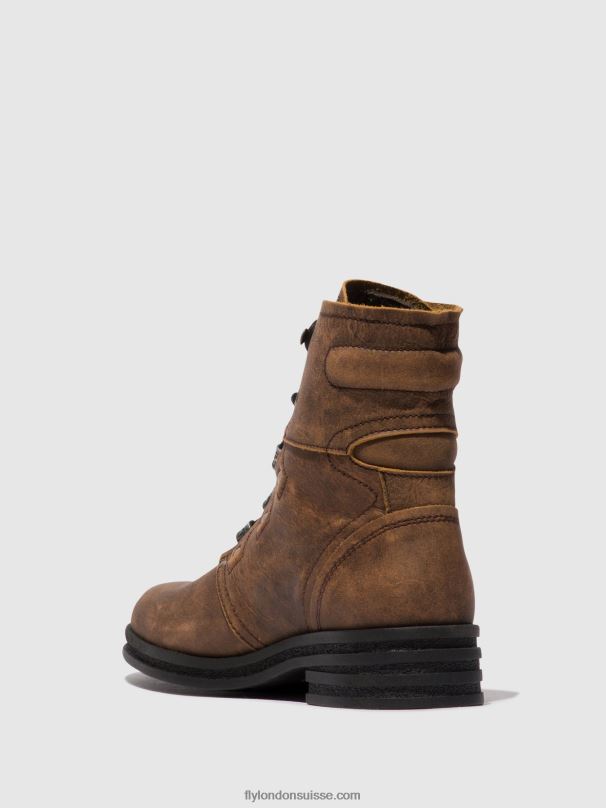 860NR98 bottines à lacets knot792 Fly London brun femmes