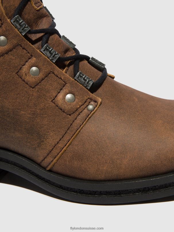 860NR98 bottines à lacets knot792 Fly London brun femmes