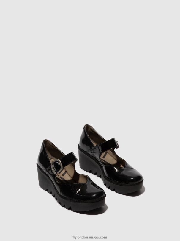 860NR621 chaussures à boucle baxe428 Fly London noir de louxor femmes