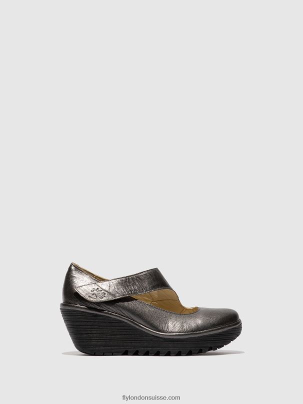 860NR703 chaussures compensées yasi682 Fly London graphite femmes