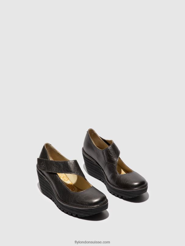 860NR703 chaussures compensées yasi682 Fly London graphite femmes