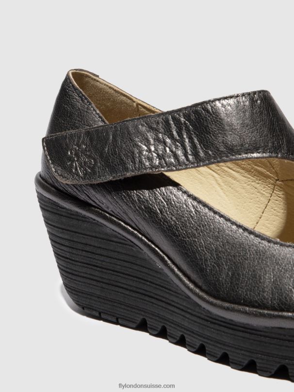 860NR703 chaussures compensées yasi682 Fly London graphite femmes