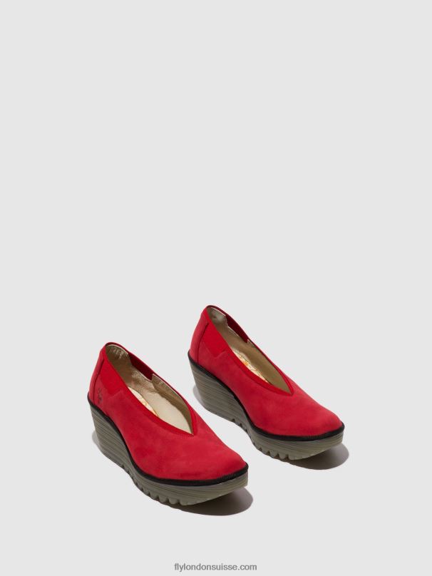 860NR625 chaussures à enfiler yoza438 Fly London rouge à lèvres rouge femmes