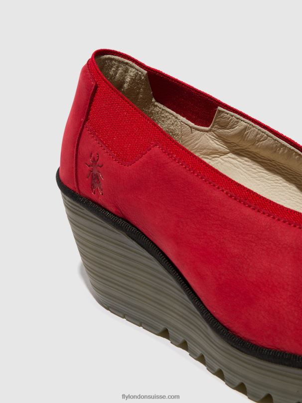 860NR625 chaussures à enfiler yoza438 Fly London rouge à lèvres rouge femmes