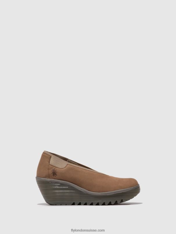 860NR627 chaussures à enfiler yoza438 Fly London sable femmes