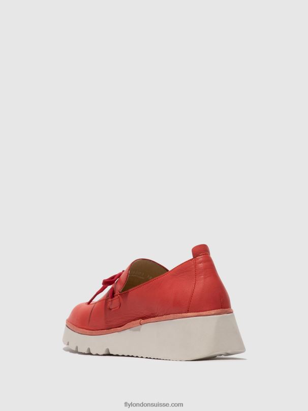 860NR629 chaussures à enfiler popi436 Fly London framboise femmes