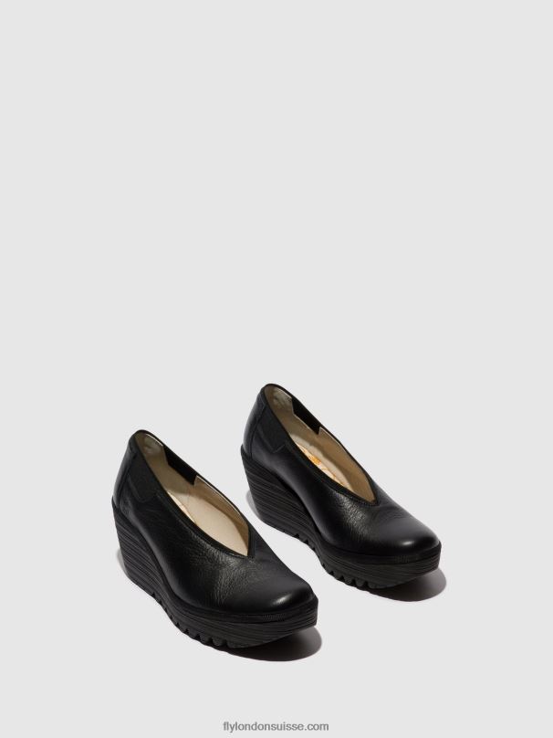 860NR630 chaussures à enfiler yoza438 Fly London noir femmes