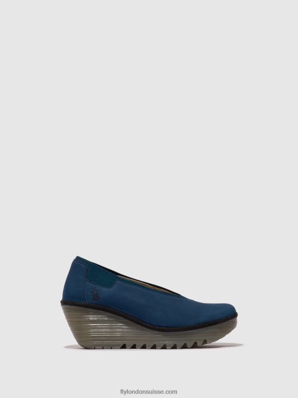 860NR631 chaussures à enfiler yoza438 Fly London bleu femmes