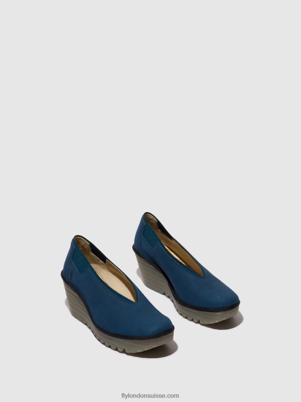 860NR631 chaussures à enfiler yoza438 Fly London bleu femmes