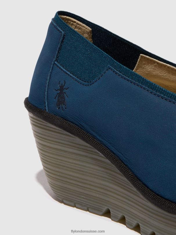 860NR631 chaussures à enfiler yoza438 Fly London bleu femmes