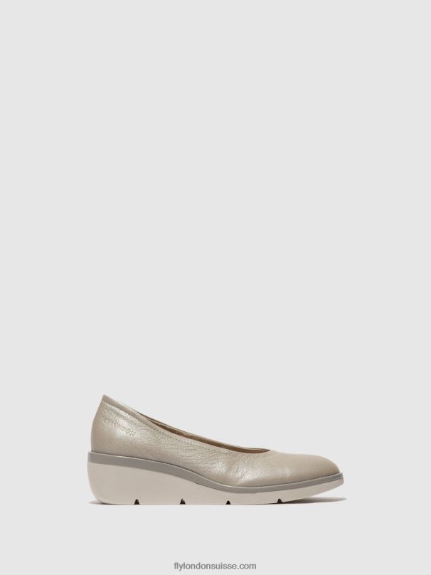 860NR633 chaussures à enfiler numa570 Fly London argent femmes