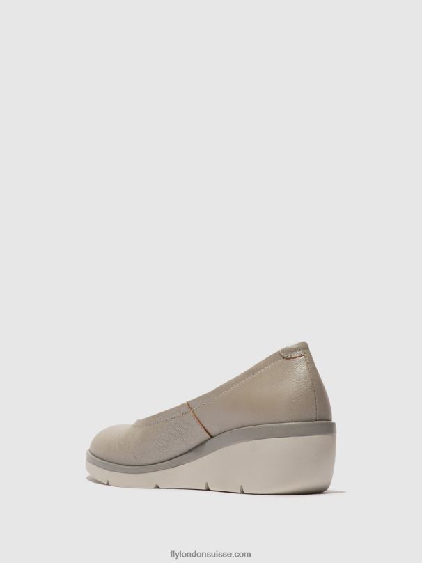 860NR633 chaussures à enfiler numa570 Fly London argent femmes