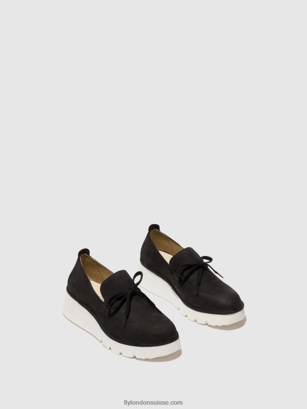 860NR635 chaussures à enfiler popi436 Fly London noir femmes