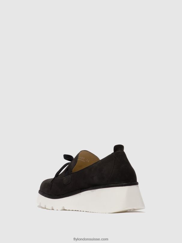860NR635 chaussures à enfiler popi436 Fly London noir femmes