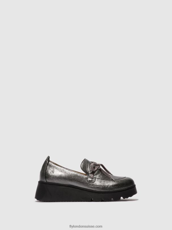 860NR636 chaussures à enfiler popi436 Fly London graphite femmes