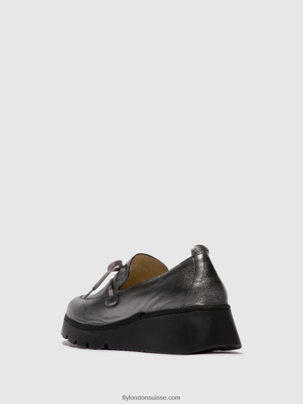 860NR636 chaussures à enfiler popi436 Fly London graphite femmes