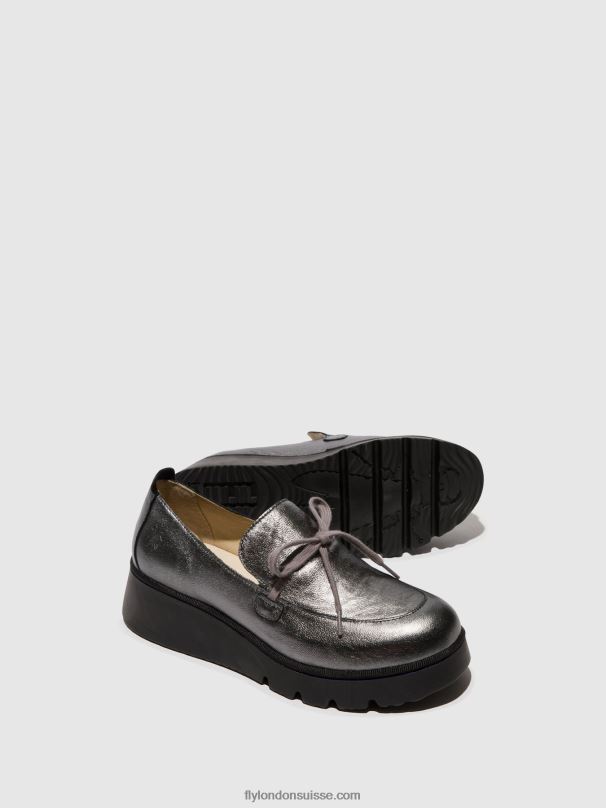 860NR636 chaussures à enfiler popi436 Fly London graphite femmes