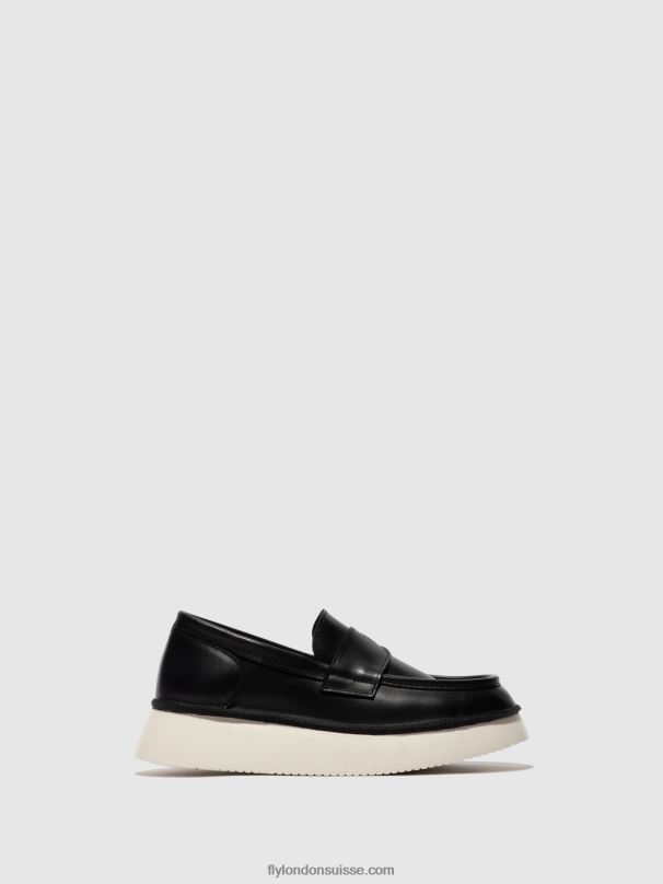 860NR637 chaussures à enfiler coaf418 Fly London noir femmes