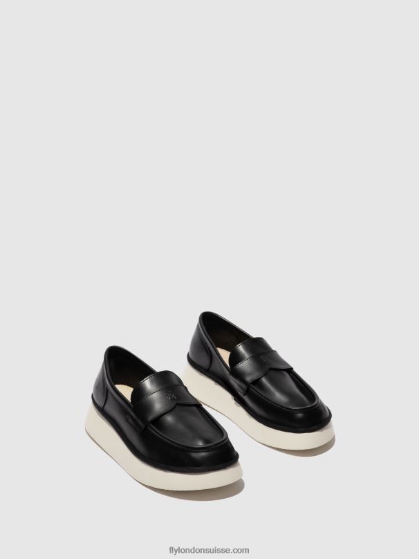 860NR637 chaussures à enfiler coaf418 Fly London noir femmes