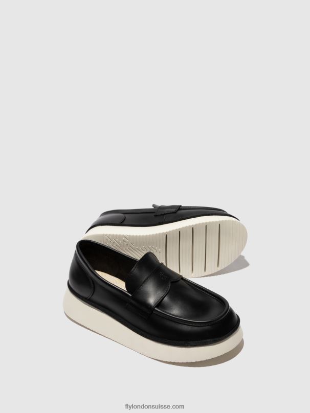 860NR637 chaussures à enfiler coaf418 Fly London noir femmes