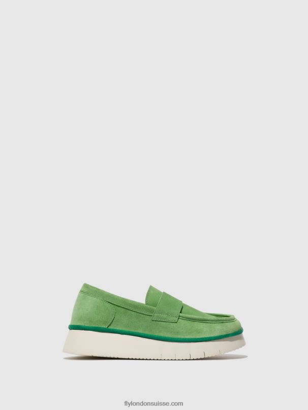 860NR639 chaussures à enfiler coaf418 Fly London vert citron femmes