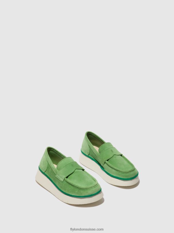 860NR639 chaussures à enfiler coaf418 Fly London vert citron femmes
