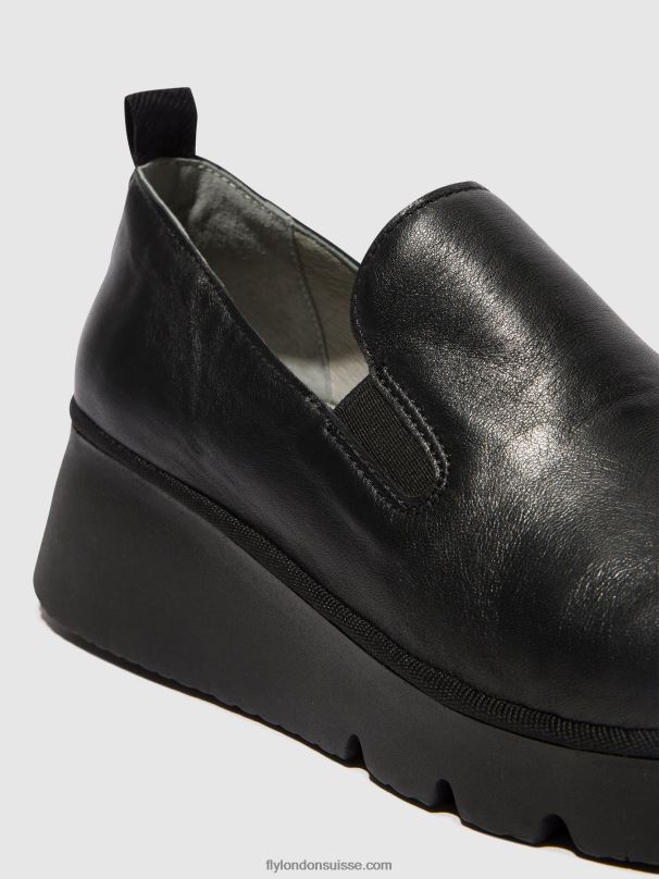 860NR664 chaussures à enfiler pece406 Fly London noir femmes