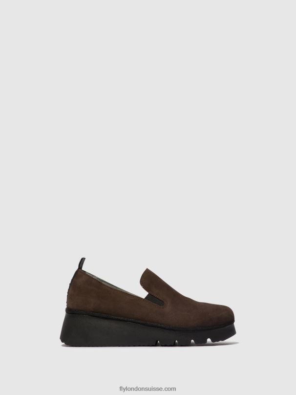 860NR667 chaussures à enfiler pece406 Fly London ns. taupe femmes