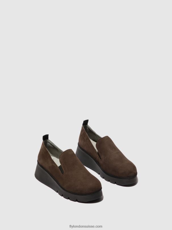 860NR667 chaussures à enfiler pece406 Fly London ns. taupe femmes