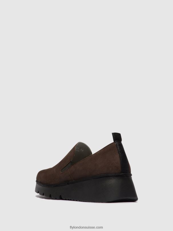 860NR667 chaussures à enfiler pece406 Fly London ns. taupe femmes