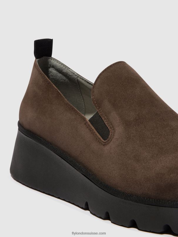 860NR667 chaussures à enfiler pece406 Fly London ns. taupe femmes