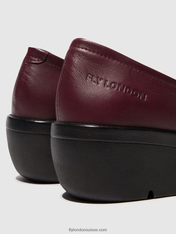 860NR670 chaussures à enfiler numa570 Fly London Bordeaux femmes