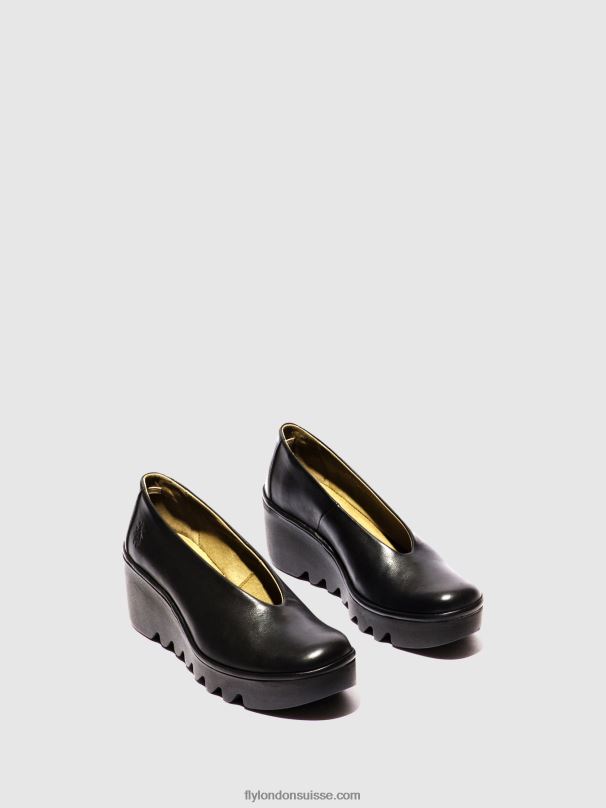 860NR672 chaussures à enfiler beso246 Fly London noir femmes