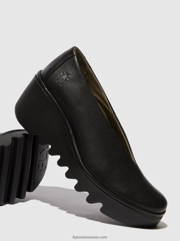 860NR672 chaussures à enfiler beso246 Fly London noir femmes