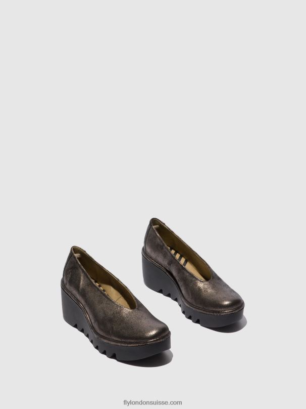 860NR695 chaussures à enfiler beso246 Fly London graphite frais femmes