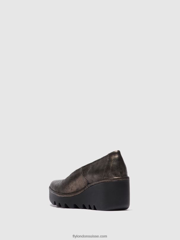 860NR695 chaussures à enfiler beso246 Fly London graphite frais femmes