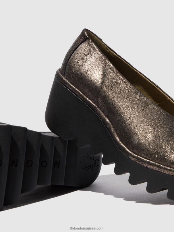 860NR695 chaussures à enfiler beso246 Fly London graphite frais femmes