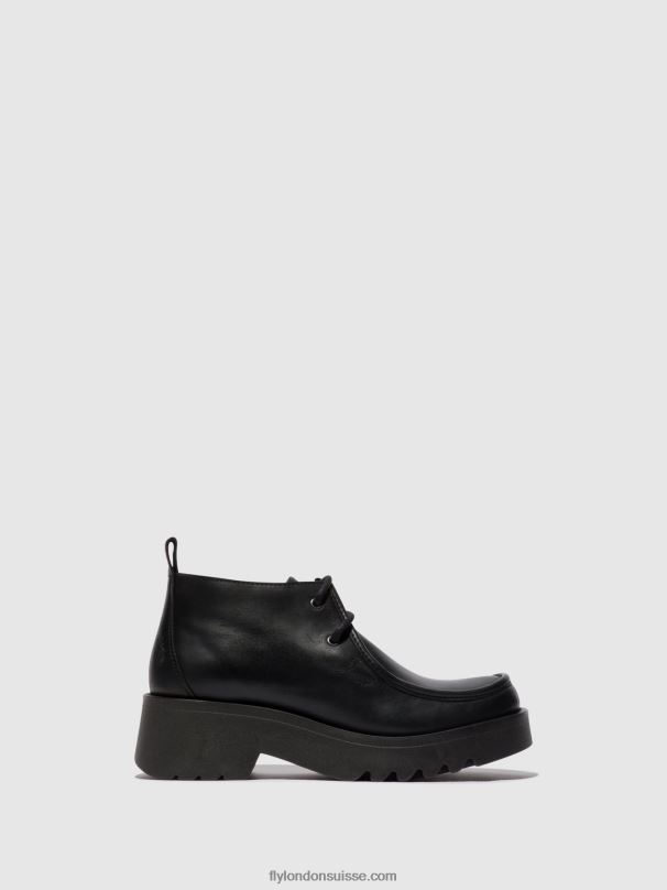 860NR680 chaussures à lacets megg90 Fly London noir femmes