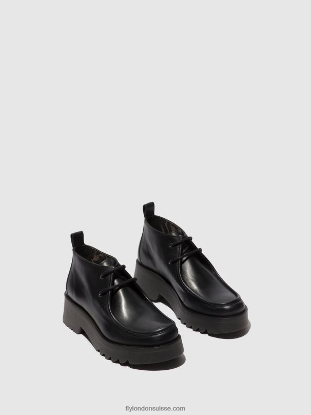 860NR680 chaussures à lacets megg90 Fly London noir femmes